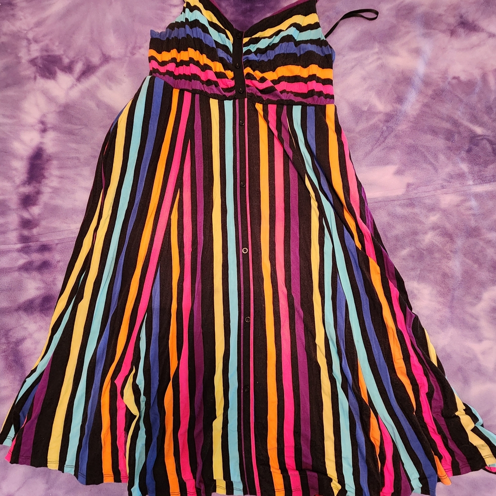 Torrid Multicolor Striped Knit Dress